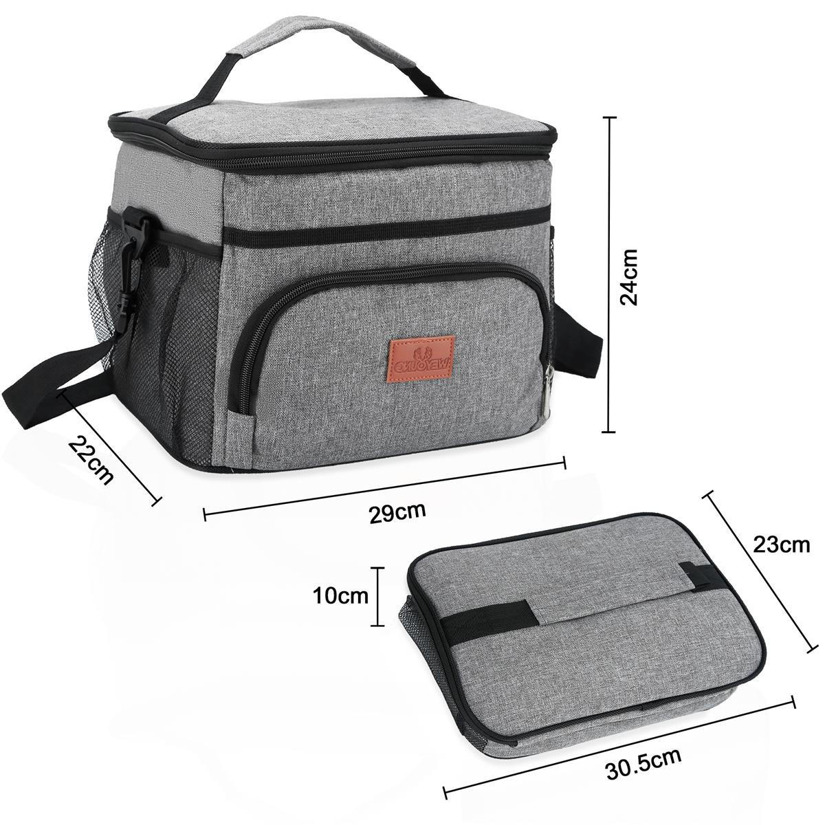 KÜHLTASCHE Thermotasche - Grau, Textil (22/24/29cm) - Intirilife