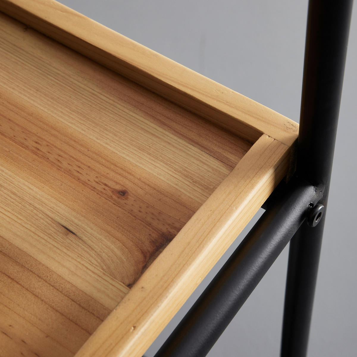 ROLLWAGEN Giorgia Eichefarben/ Schwarz Echtholz/MDF - Schwarz, Holz (50/89/30cm) - Bessagi Home
