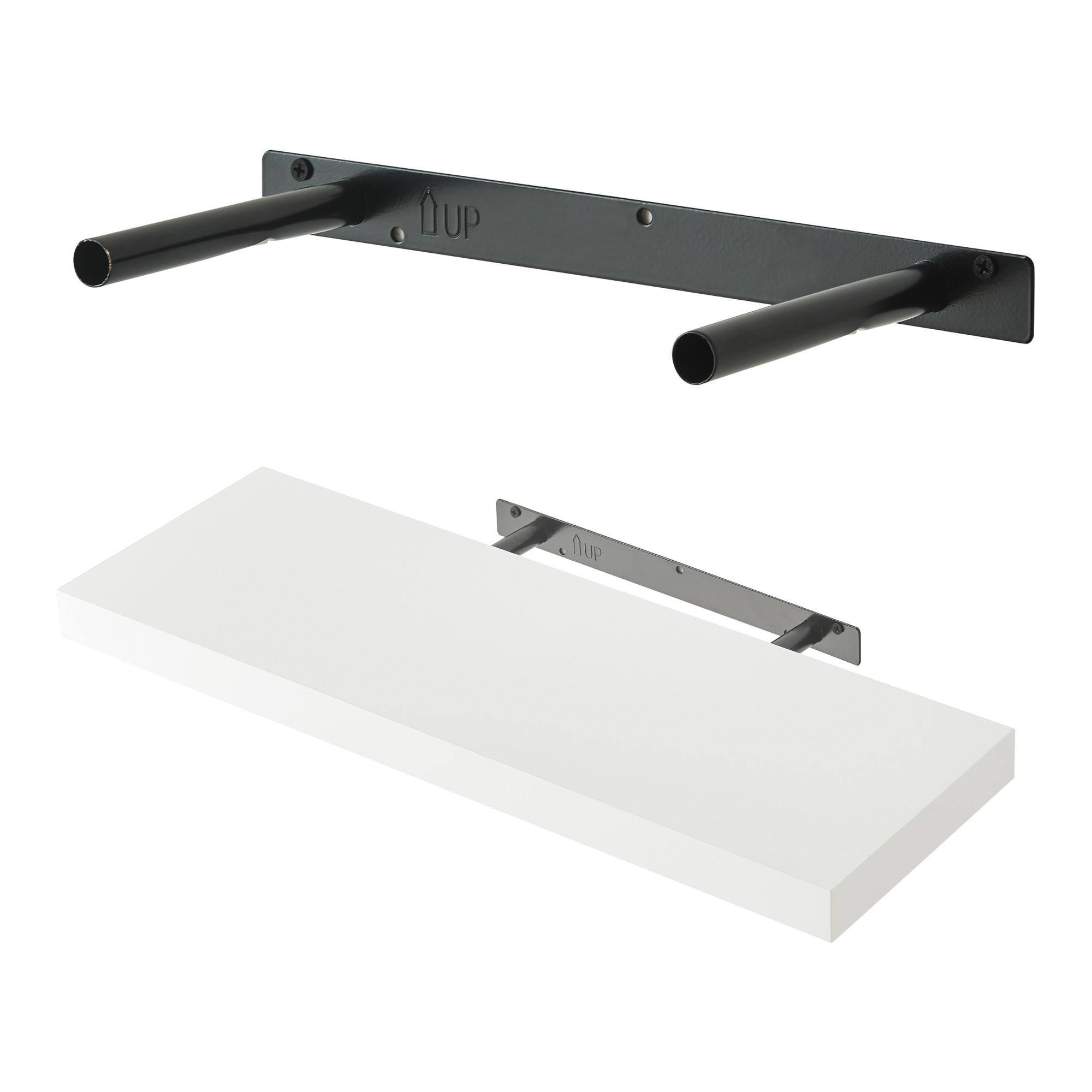 WANDREGAL-SET 3 TLG. Stranda - Weiß, Holzwerkstoff/Metall (20/4/60cm) - [en.casa]