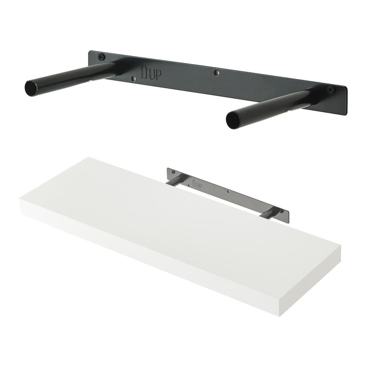 WANDREGAL-SET 3 TLG. Stranda - Weiß, Holzwerkstoff/Metall (20/4/60cm) - [en.casa]