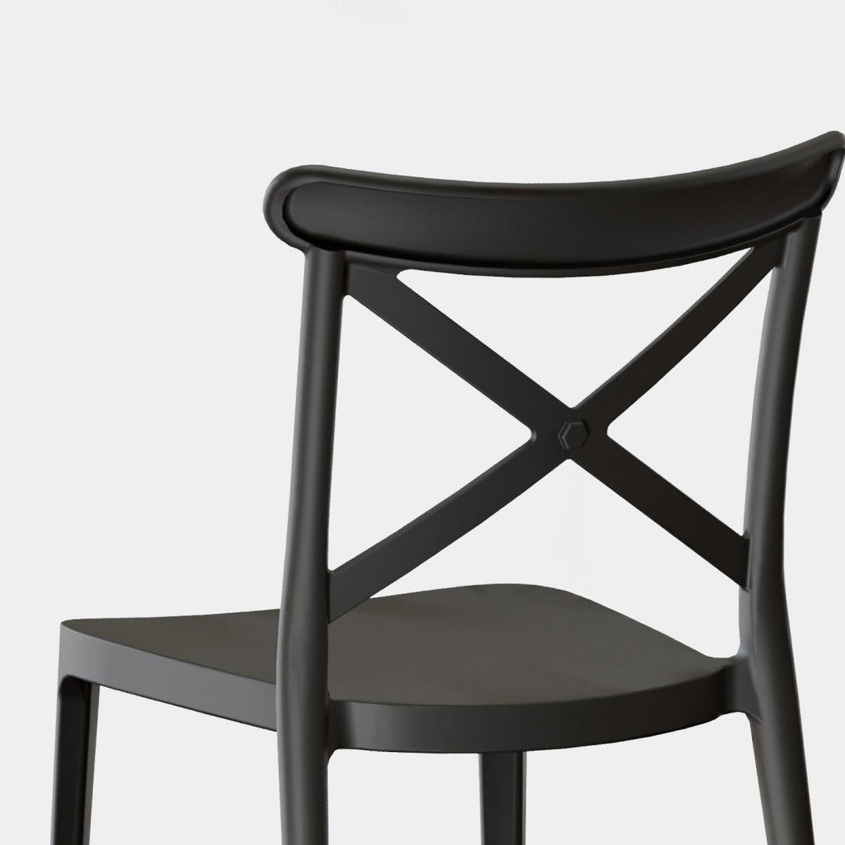 STUHL FÜR DRAUSSEN Birk Grau 48 cm x 81 cm - Grau, Kunststoff (48/81/53cm)