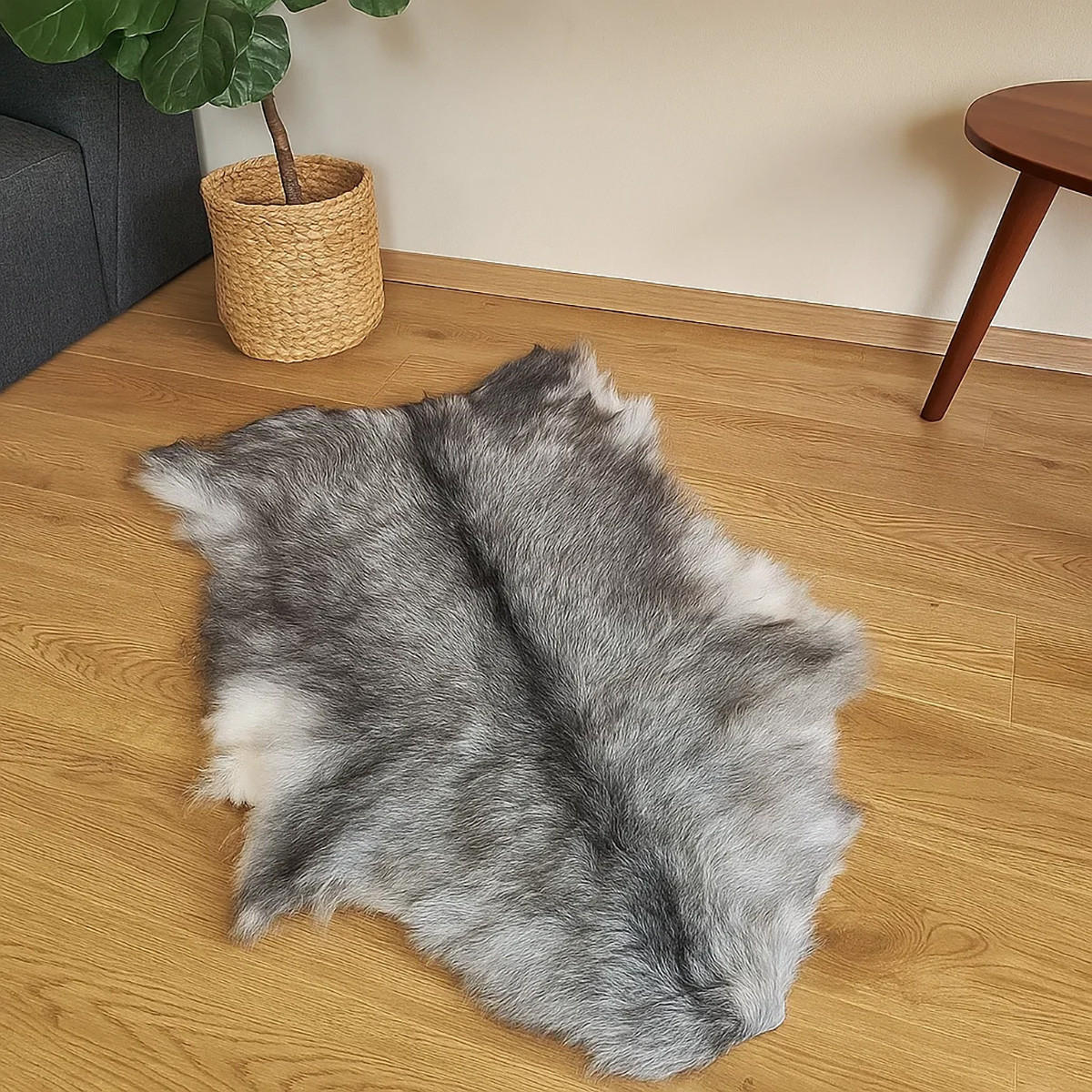 FELL Zickelfell Naturgrau ca. 30/40 cm, 50 Stück - Naturfarben/Grau, Fell (30/40cm) - Provellus