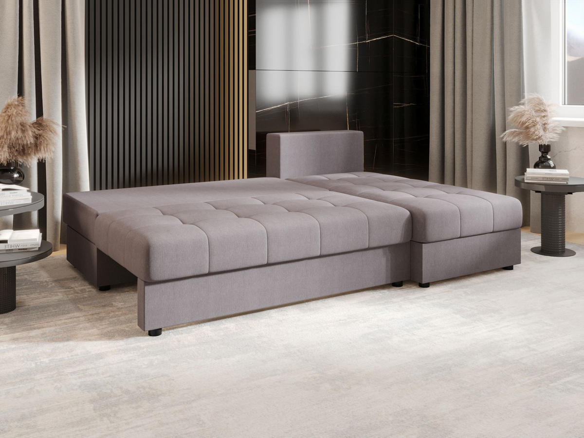 ECKSOFA MOS L Cosmic 160 Rechts mit Schlaffunktion - Grau, Textil (200/143cm) - Bedante