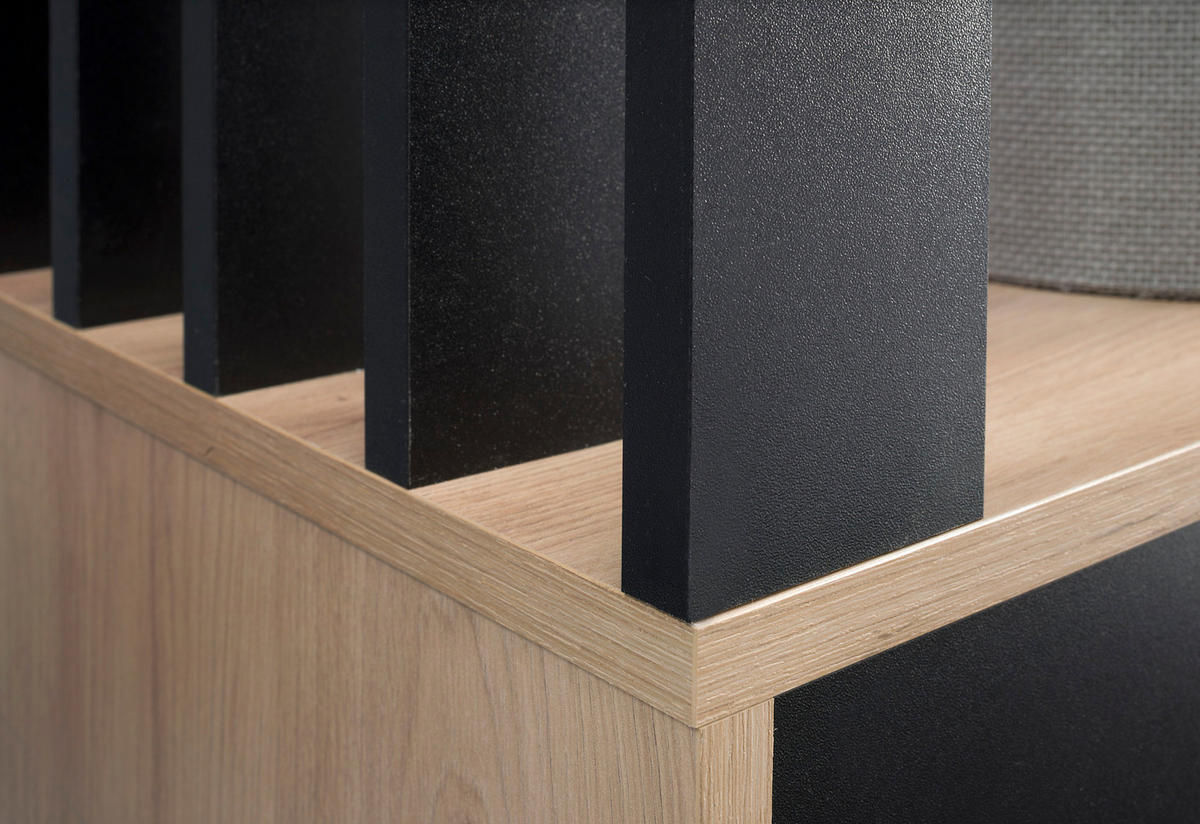 GARDEROBEN-SET Lena mit Spiegel, Sitzbank & Kleiderstange – 100/189/33 cm – Artisan Eiche/ Schwarz - Schwarz/Eiche Artisan, Holzwerkstoff (100/189/33cm) - WFL GROUP