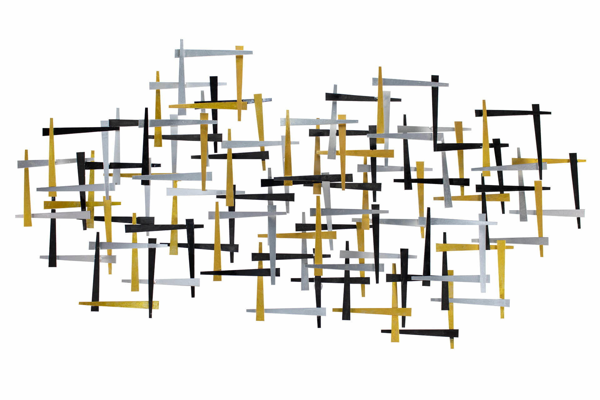 KUNSTLOFT KOVOVÁ NÁSTĚNNÁ DEKORACE ZLATÁ, 108/60 CM