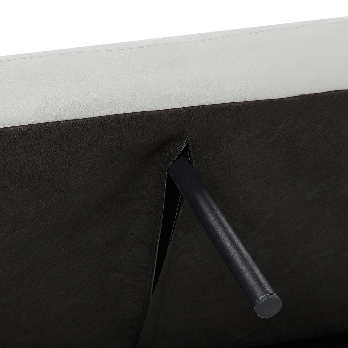 3-SITZER-SCHLAFSOFA Samtstoff Hellgrau Vimmerby - Hellgrau, Textil (212/90/80cm) - Beliani