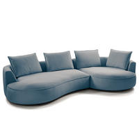 BIGSOFA - Blau, Kunststoff/Textil (322/82/154cm) - home24