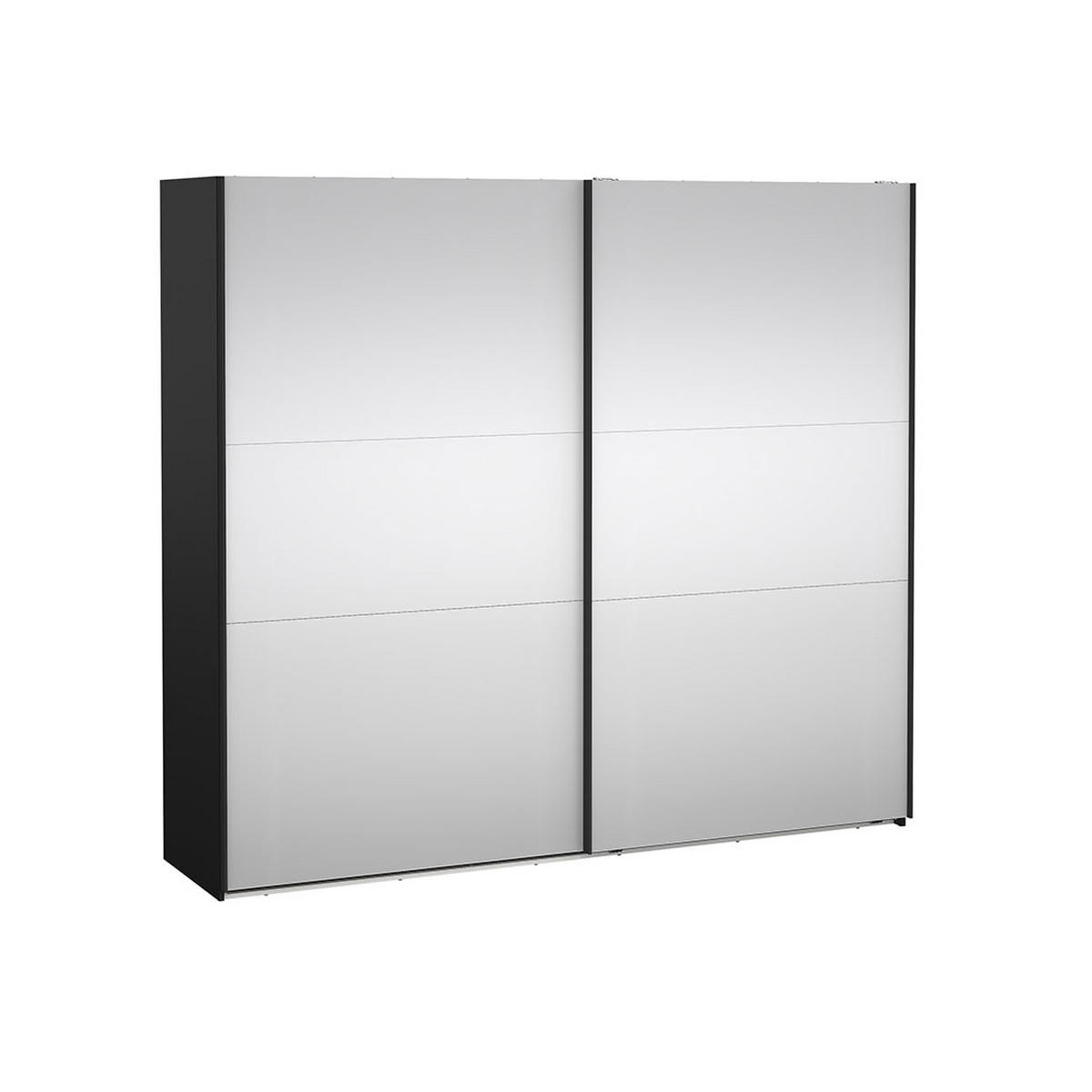 SCHIEBETÜRENSCHRANK, Como, Schwarz, Holzwerkstoff, 244 x 67 x 221 cm - Schwarz, Holzwerkstoff (244/221/67cm) - ebuy24