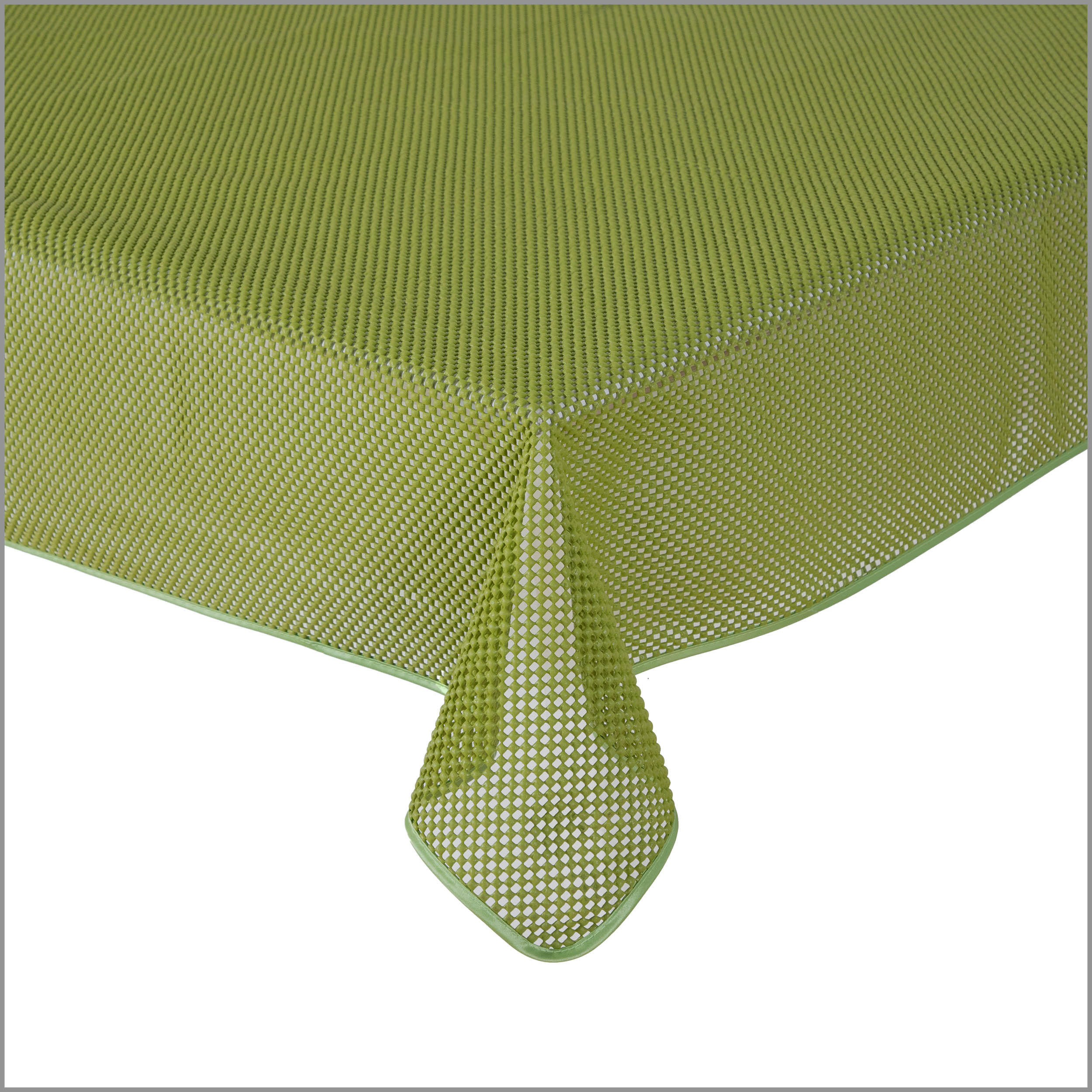 TISCHDECKE Gartentischdecke Karo Grün 130/160 cm - Grün, Kunststoff (130/160cm) - TiborTex