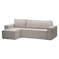 ECKSOFA Agi Beige 60 cm - Beige, Textil (244/83/142cm) - Pillovely