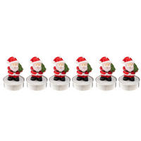 TEELICHTHALTER Weihnachtsmann 6er-Set - Multicolor, Paraffin (4/5.8cm) - Atmosphera Createur d´interieur