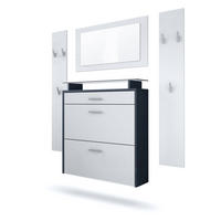 GARDEROBE Malea Fronten in Weiß matt - Weiß, Holzwerkstoff (180/180/23cm) - Vladon