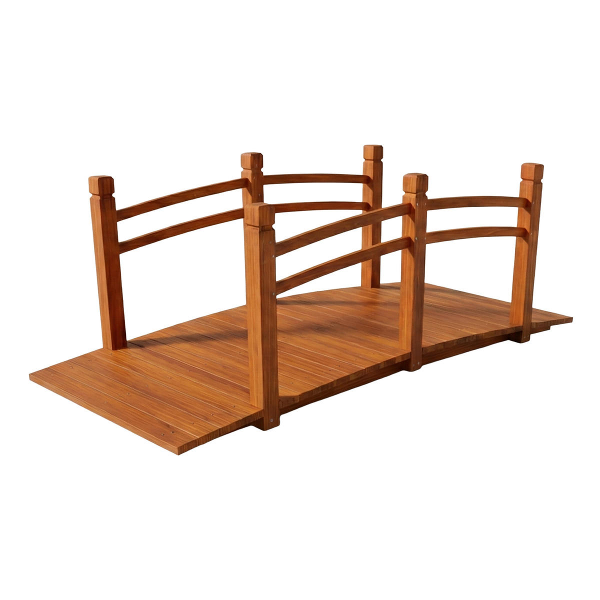 ZÁHR. most - oranžová, drevo (67/150/55cm) - Relaxdays