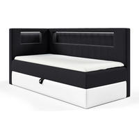 KINDERBETT GARETH 3 - Schwarz/Weiß, Holzwerkstoff (93/212cm) - Meblini