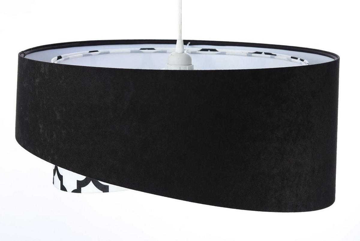HÄNGELEUCHTE Schwarz 50/23 cm - Weiß, Kunststoff (50/1.3/23cm) - ONZENO