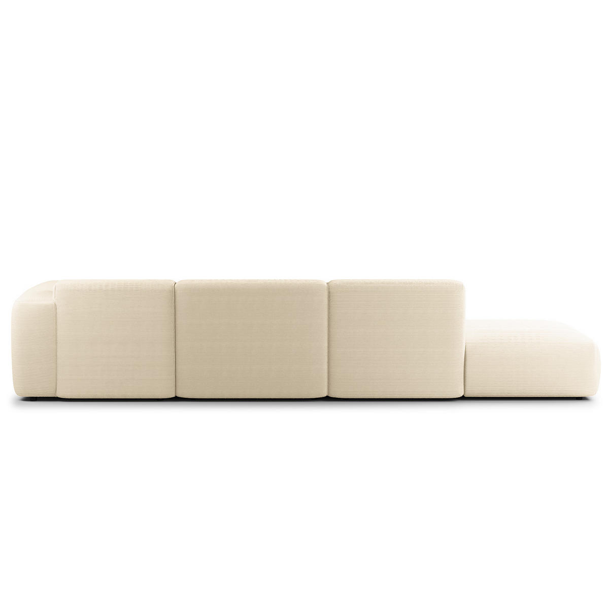 ECKSOFA mit Chaiselongue - Beige/Schwarz, Kunststoff/Textil (290/173cm) - home24