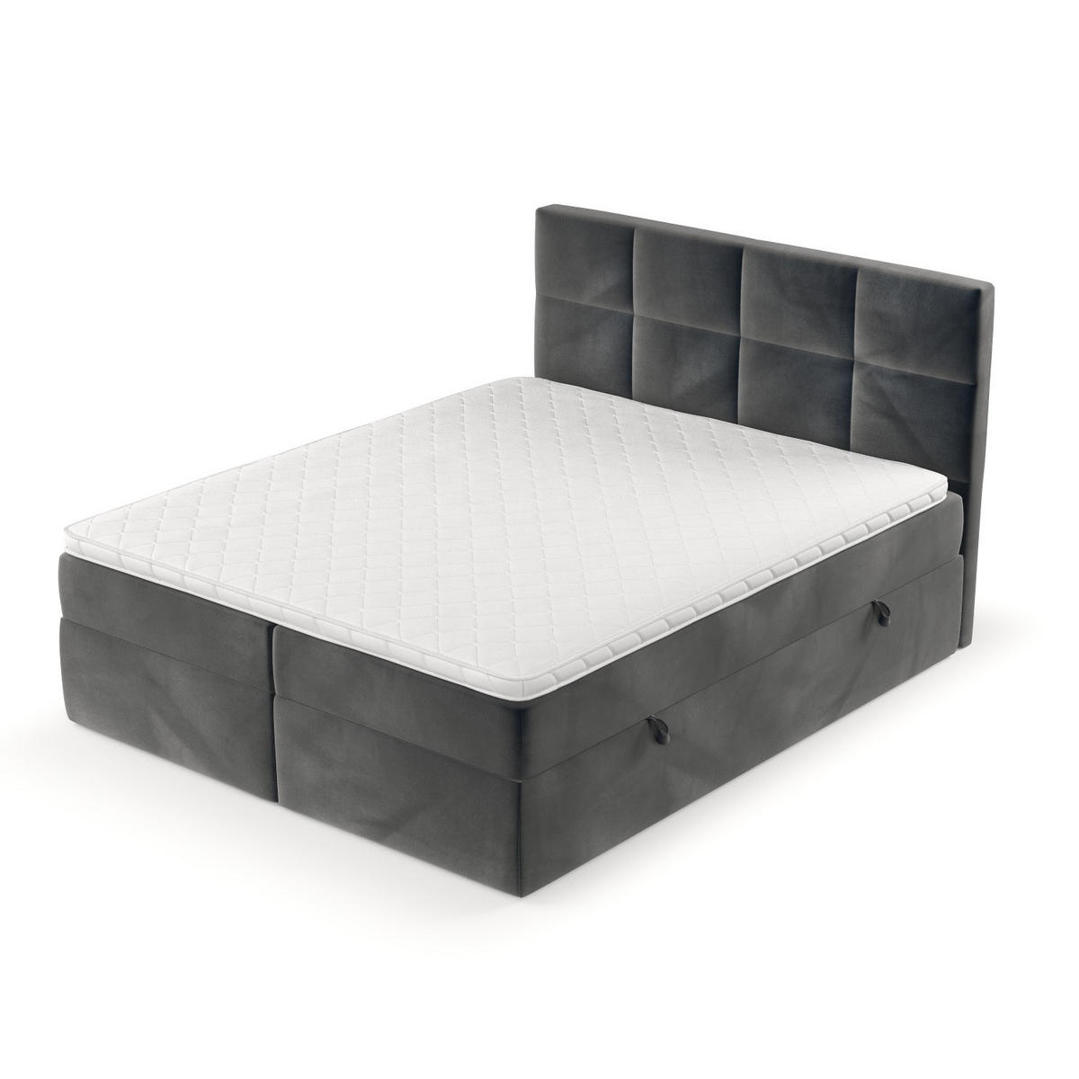 BOXBETT Oris 180/200 cm Anthrazit im Paros Stoff - Anthrazit/Schwarz, Holz/Holzwerkstoff (180/200cm) - AltaBeds