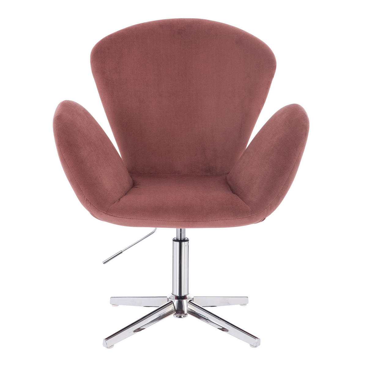 LOUNGESESSEL BROOX Samt Rosa - Pink/Silberfarben, Textil/Metall (70/105/56cm) - SVITA