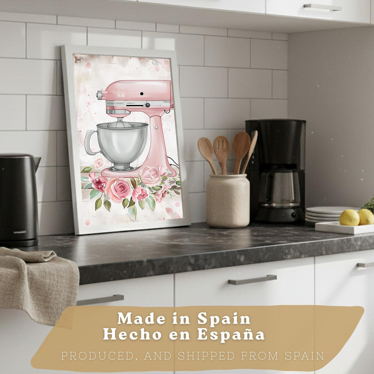 PLAKAT Sada 4 Pečení A3 Bílý rám - bílá, papír (29.7/1/42cm) - Nacnic