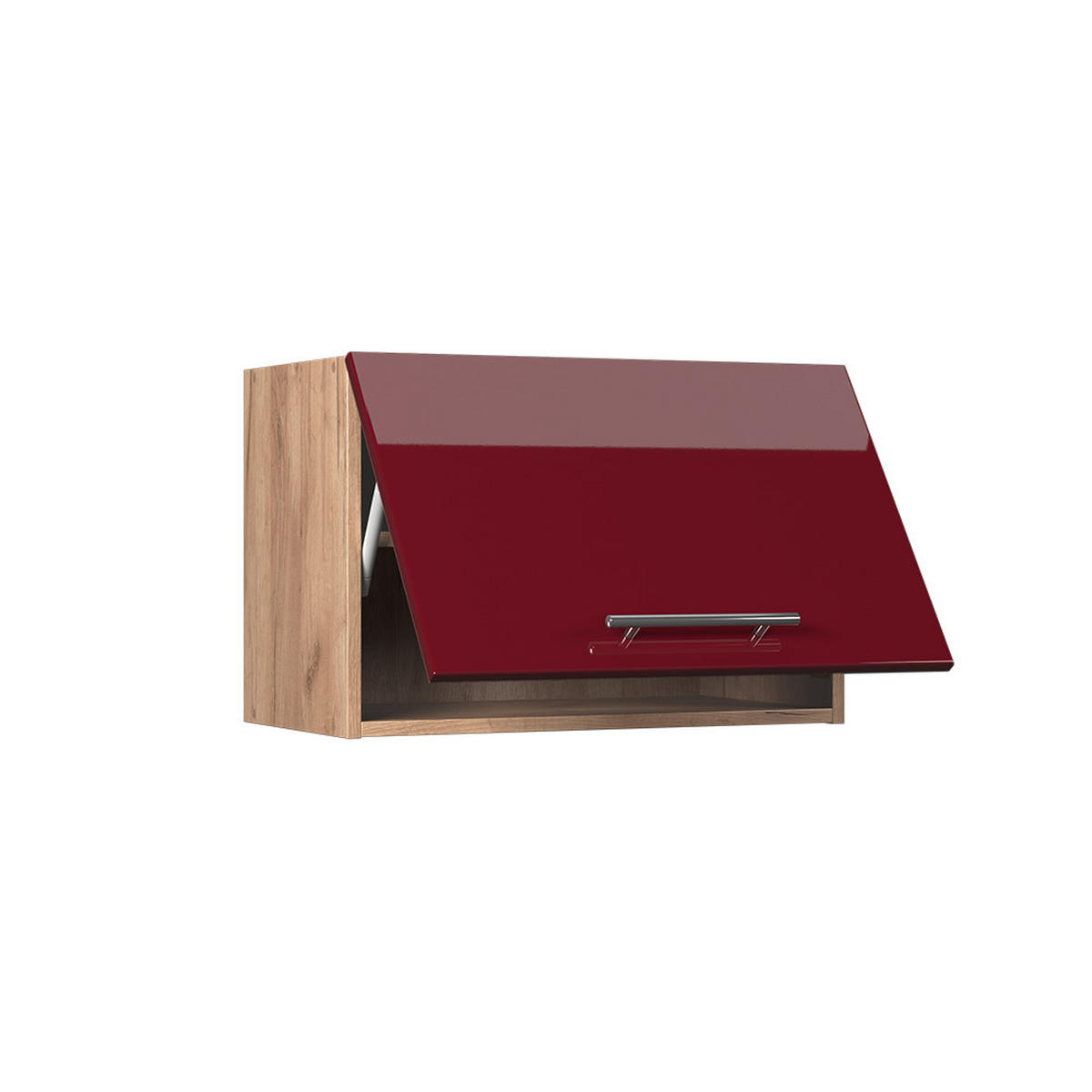 NÁSTENNÁ SKRINKA Fame-Line, Bordeaux vysoký lesk/Dub Goldkraft, 60 cm - dub medový/bordová, kompozitné drevo (60/40/34.1cm) - Vicco