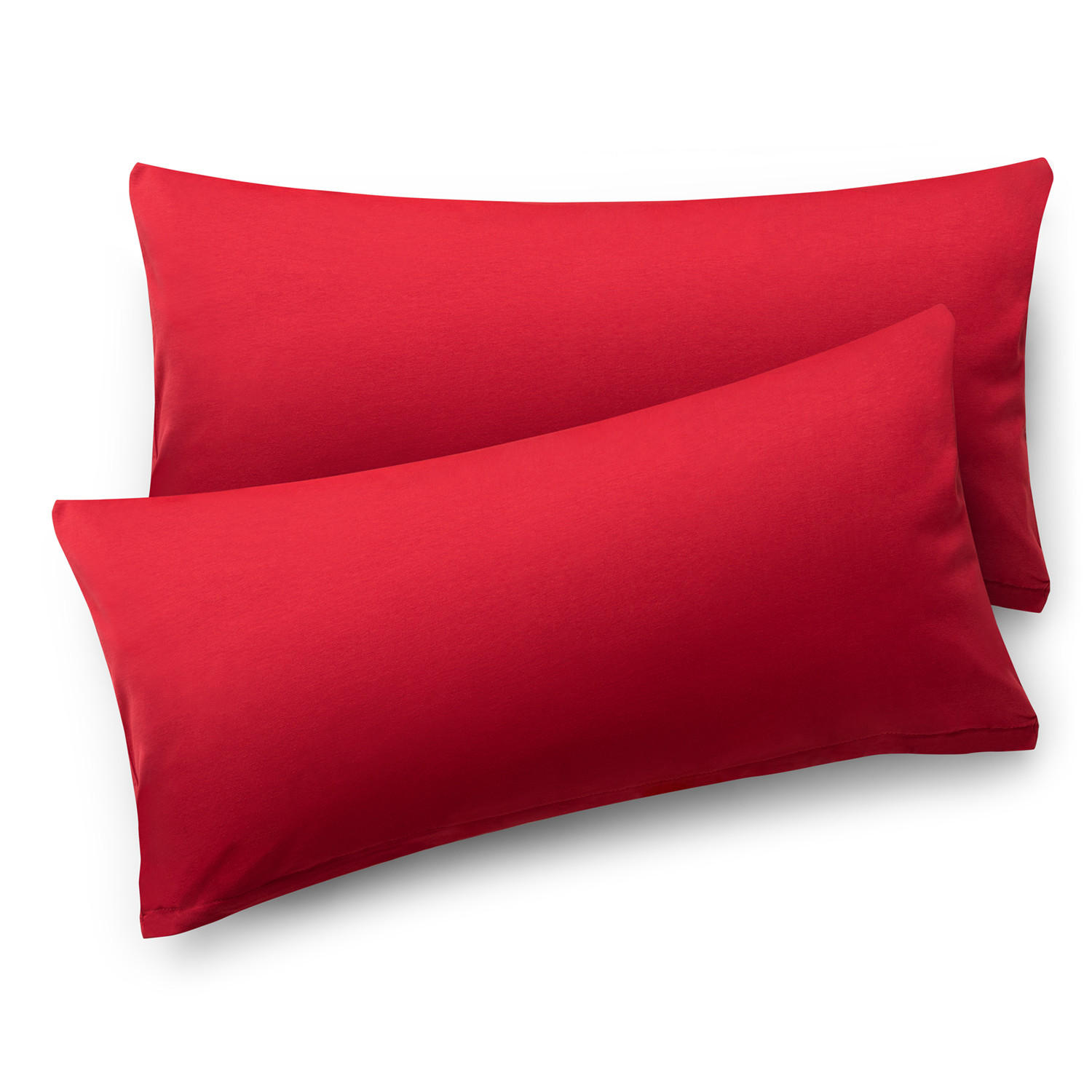 KISSENBEZUG Agneta 40/40 cm, 2er-Set, 100% Baumwolle, Rot - Rot, Textil (60/40cm) - Blumtal