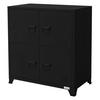 AKTENSCHRANK - Schwarz, Metall (40/80.5/75cm) - ML-DESIGN