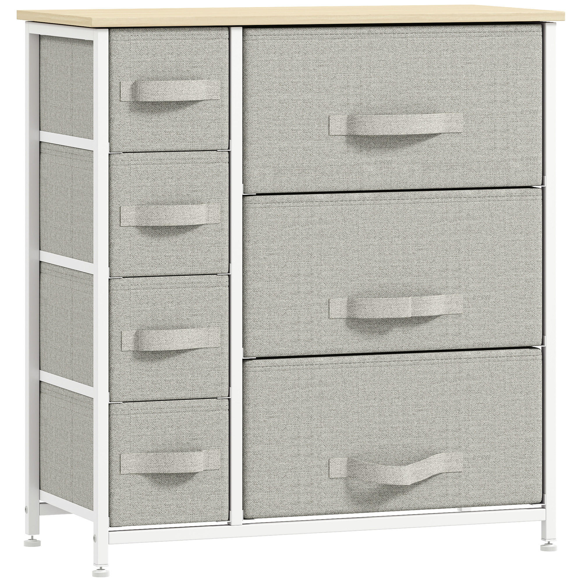 KOMMODE Grau Weiß 63,5/30/71 cm - Grau, Holzwerkstoff (63.5/71/30cm) - PANGIVO