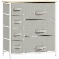 KOMMODE Grau Weiß 63,5/30/71 cm - Grau, Holzwerkstoff (63.5/71/30cm) - PANGIVO