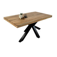 ESSTISCH RIO - Schwarz/Naturfarben, Holz/Metall (85/160/77cm) - SAM