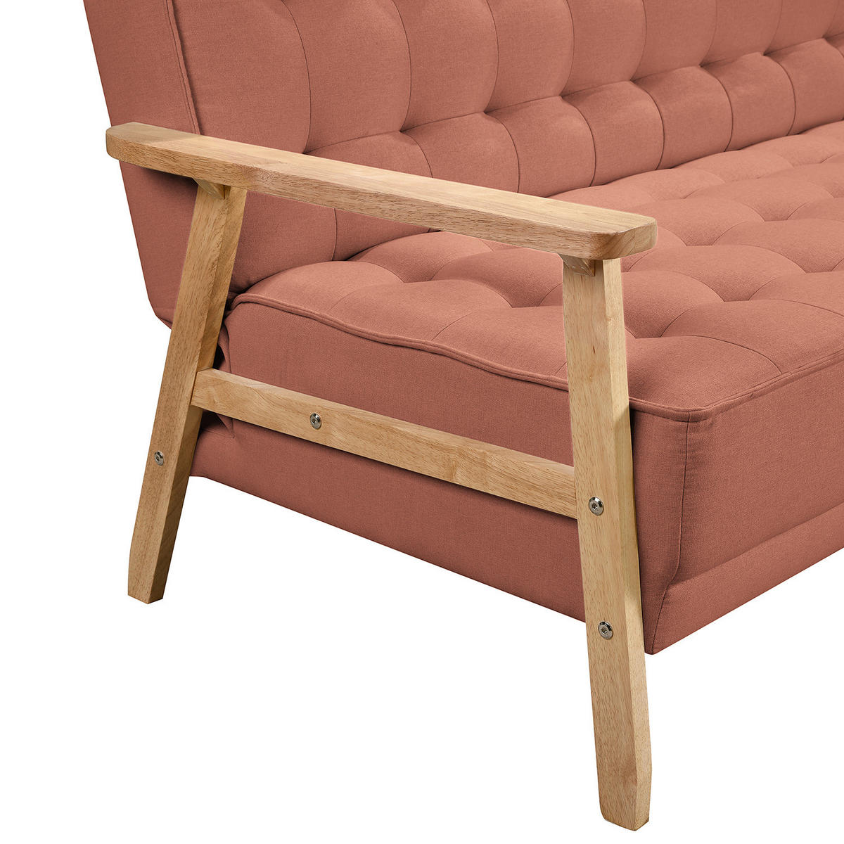 SCHLAFSOFA - Koralle, Birkenholz/Textil (204/85/86cm) - home24