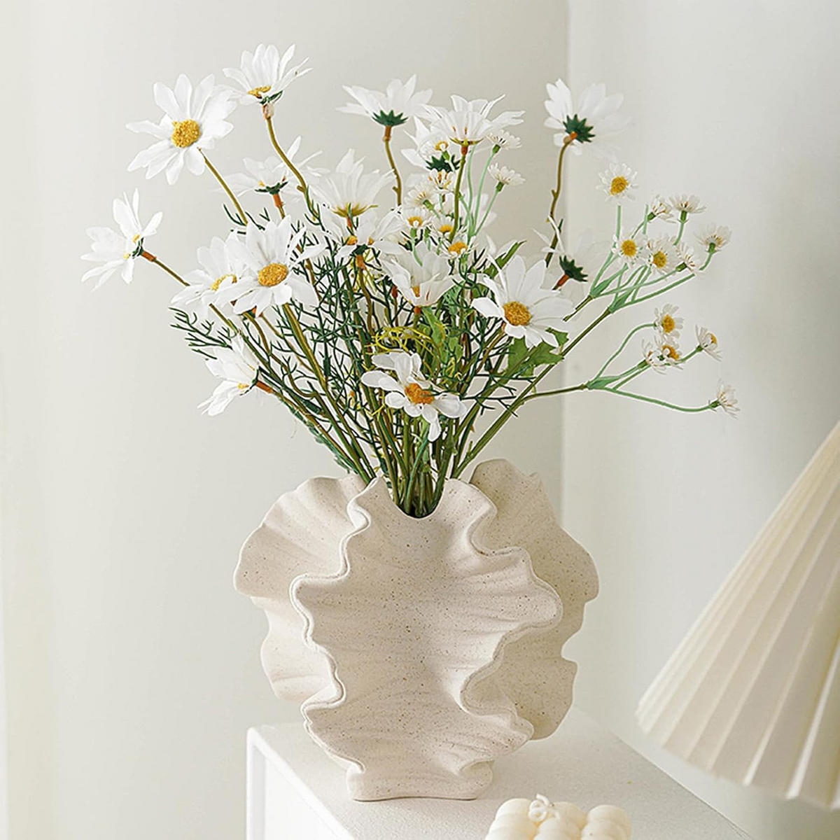 VASE 20 x 20 x 17 cm Keramik - Beige, Keramik (17cm) - LIBRATON