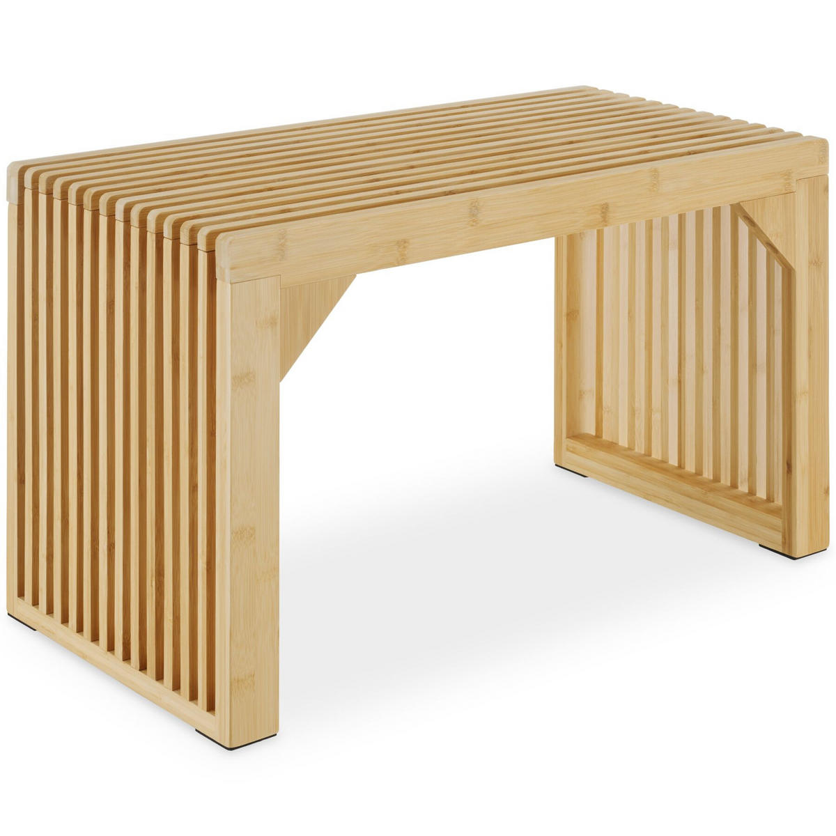 SITZBANK Ribb, Belastbarkeit 350 kg, Bambus - Beige, Holz (73/43/35cm) - tectake