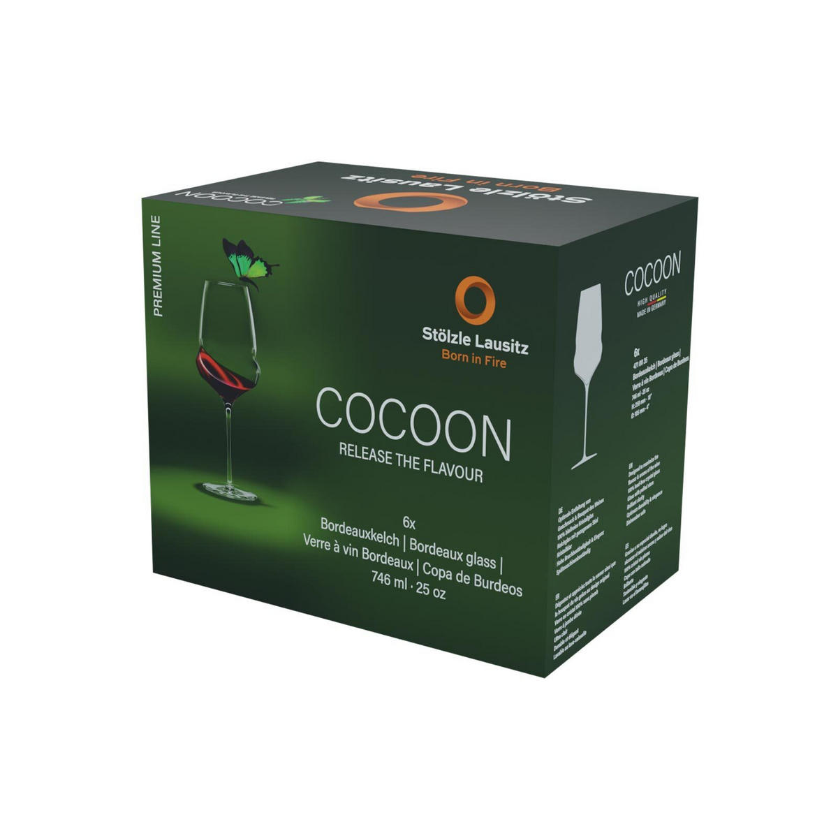 BORDEAUXGLÄSER Cocoon transparent 746 ml 6er Set - Transparent, Glas (0.746L) - Stölzle Lausitz