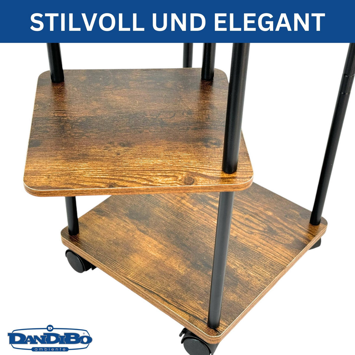 DANDIBO Blumentreppe Indoor Metall Schwarz 5 Etagen 96580 Blumenregal Pflanzenständer Modern Blumenständer Design - Schwarz, Metall (30/111/30cm) - DanDiBo