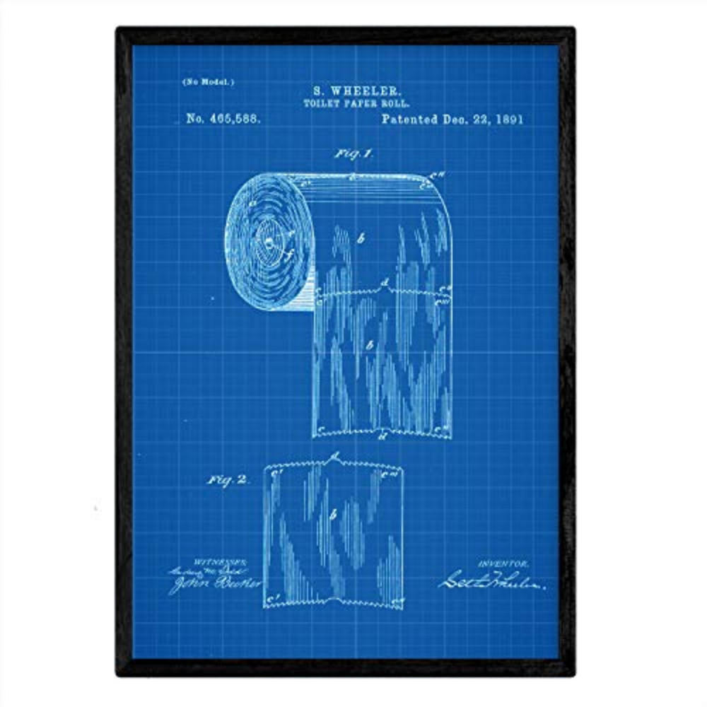 POSTER Toilettenpapier Patent A3 Rahmenlos - Klar, Papier (29.7/5/42cm) - Nacnic