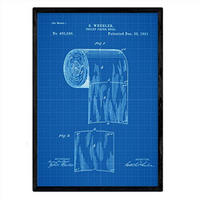 POSTER Toilettenpapier Patent A3 Rahmenlos - Klar, Papier (29.7/5/42cm) - Nacnic