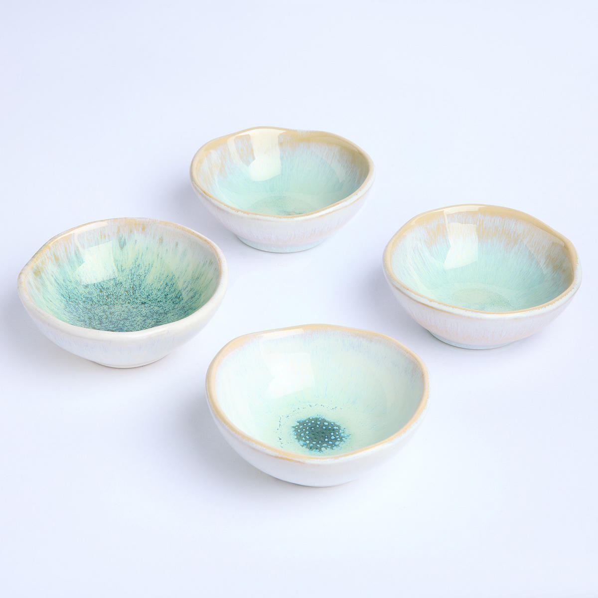 DIPSCHALEN 6er-Set Artisan 95 ml - Mintgrün, Keramik (8/8/3.5cm) - Butlers