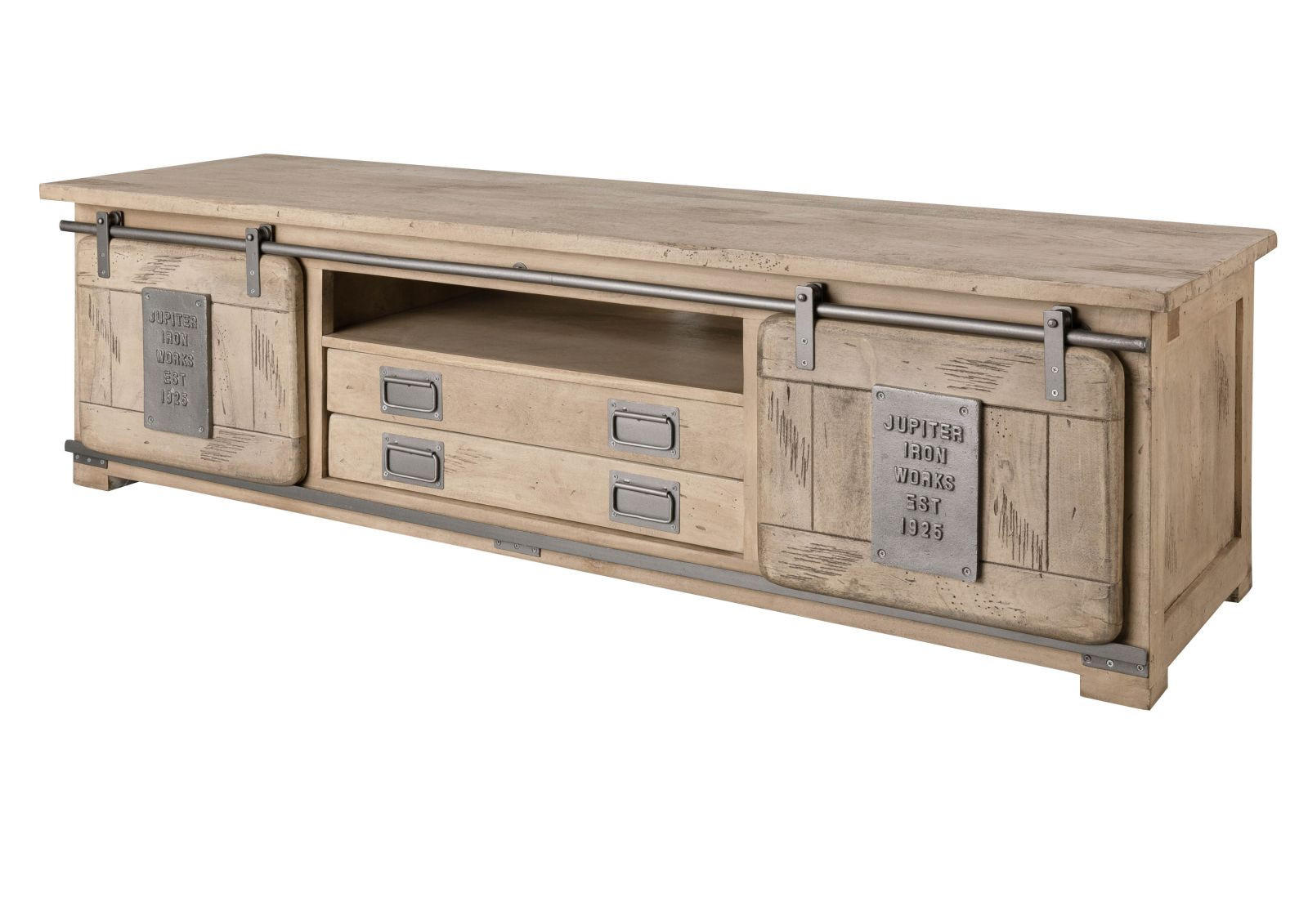 Massivmoebel24 Tv-Board Beige 180x50x55 cm