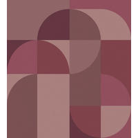 FOTOTAPETE Kreise im Bauhaus-Stil 2.5 x 2.79 m - Lila, Papier (250/279cm) - ESTAhome
