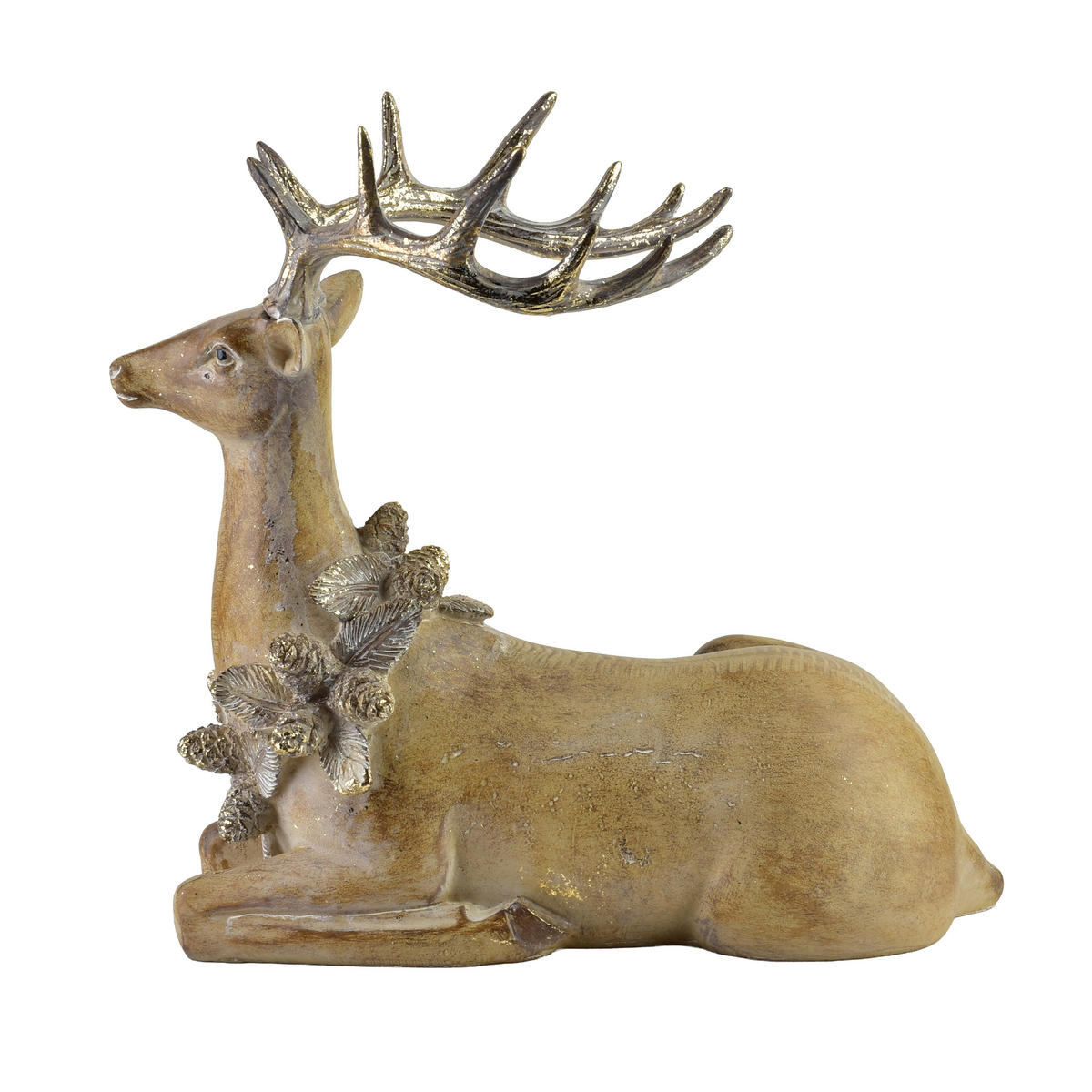 DEKOFIGUR Santa Lila Braun 30,5x15,5x28,5 cm Kunststoff - Braun, Kunststoff (15.5/28.5/30.5cm) - Mondex