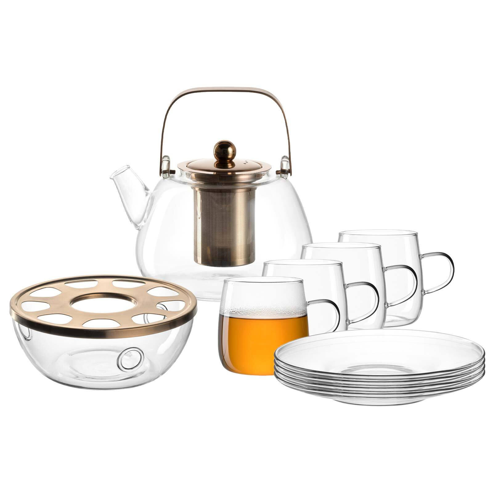 TEE-SET Tè Per Te transparent 1,2 Liter - Transparent, Glas (1.2L) - Leonardo Living