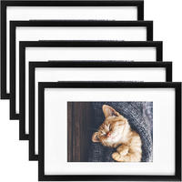 BILDERRAHMEN Galeria 13x18cm Schwarz (5tlg) - Schwarz, Holzwerkstoff (25/2/37cm) - BoMoe