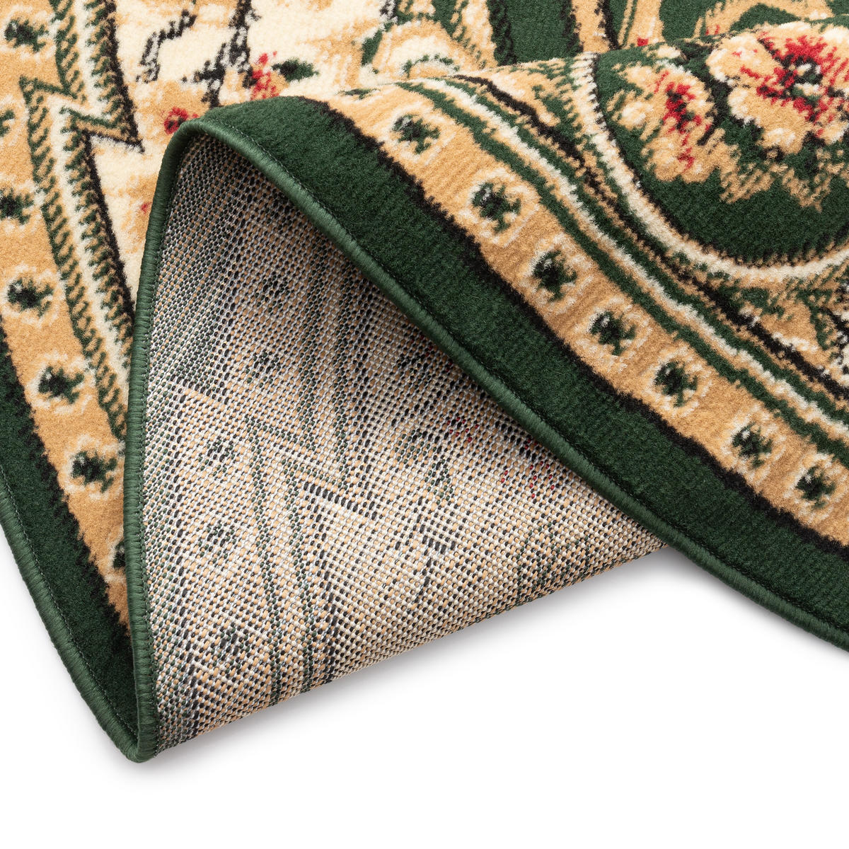TEPPICH ATLAS rund grün floral 200/200 cm - Grün, Textil (200/200cm) - Tapiso
