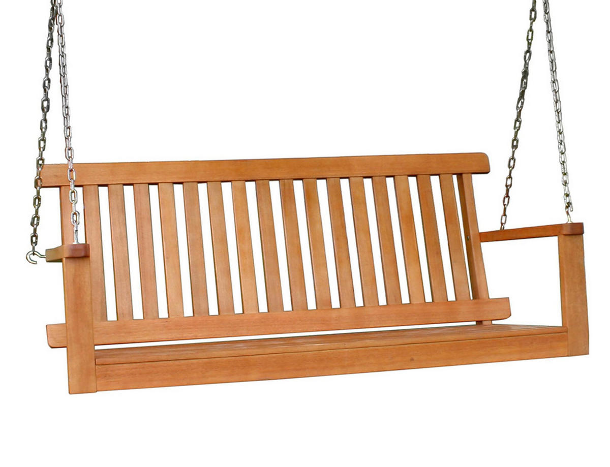 GARTEN-HÄNGEBANK Turku Hängebank - Braun, Holz (63/56/130cm) - DELUKE