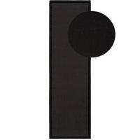 SISALTEPPICH Sana Schwarz 70x300 cm - Schwarz, Naturmaterialen/Kunststoff (70/1cm) - KUNSTLOFT