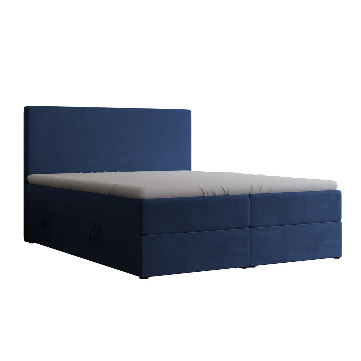 BOXBETT 180x200 cm mit Topper - Blau, Holzwerkstoff/Textil (180/200cm) - Idohome