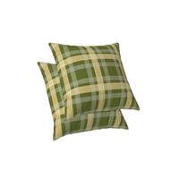 KISSENBEZÜGE 40 x 40 cm 2er-Set kariert gelb grün - Multicolor, Textil (40/40cm)