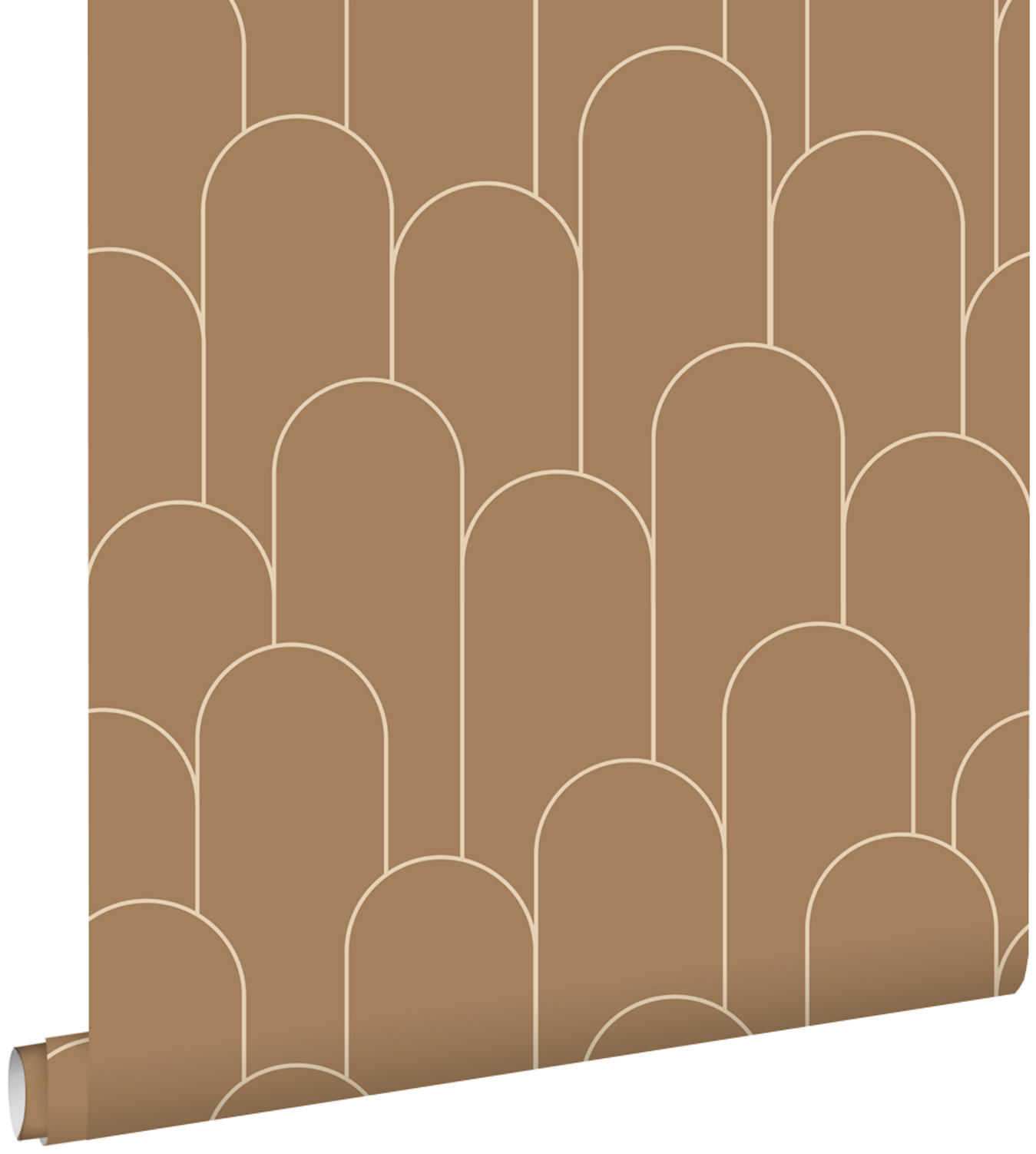 TAPETE Art Decó Muster 50 x 900 cm - Terracotta, Papier (50/900cm) - ESTAhome