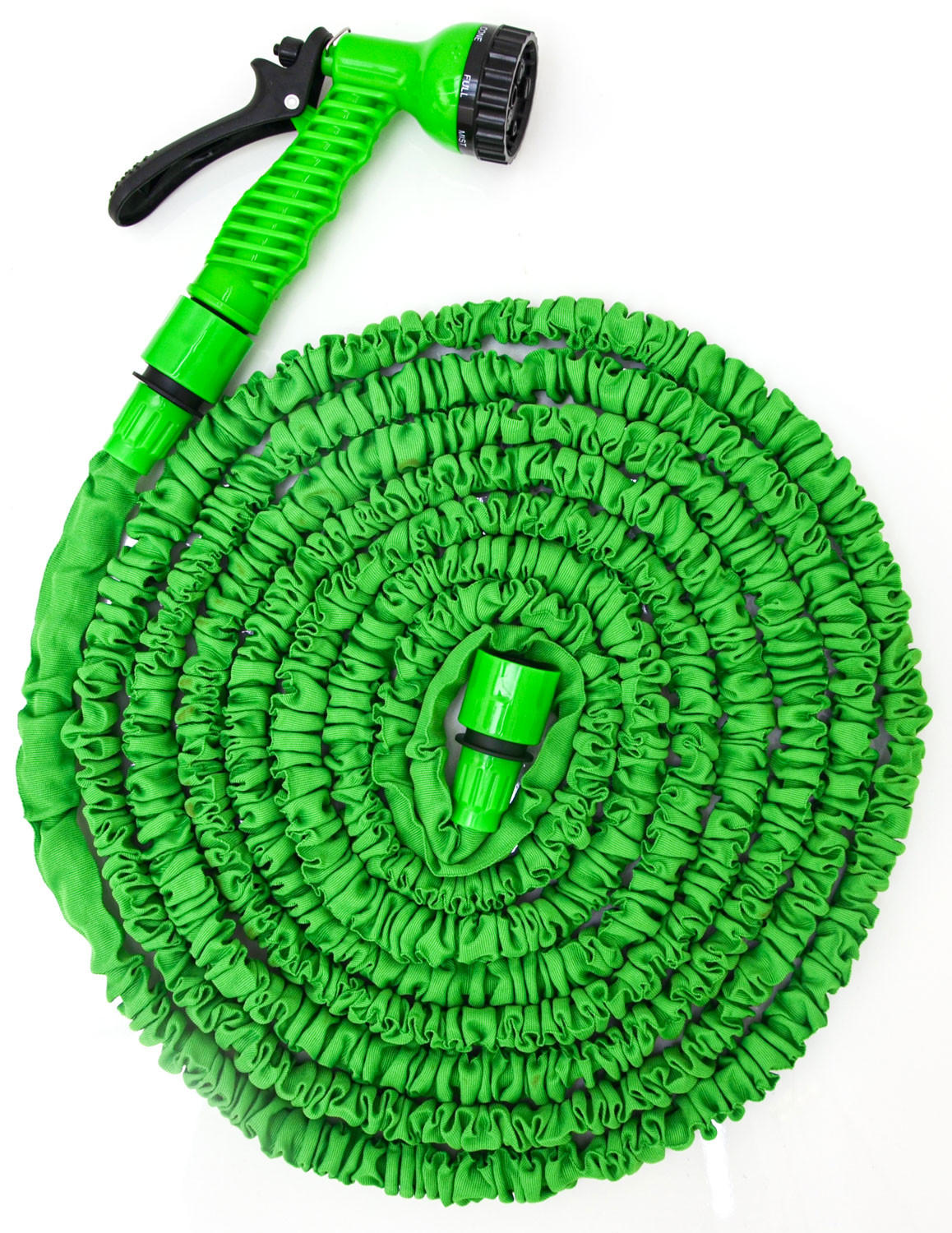 FLEX-GARTENSCHLAUCH 15m inkl. 7fach Multifunktions-Sprühkopf - Grün, Kunststoff (1500cm) - eyepower
