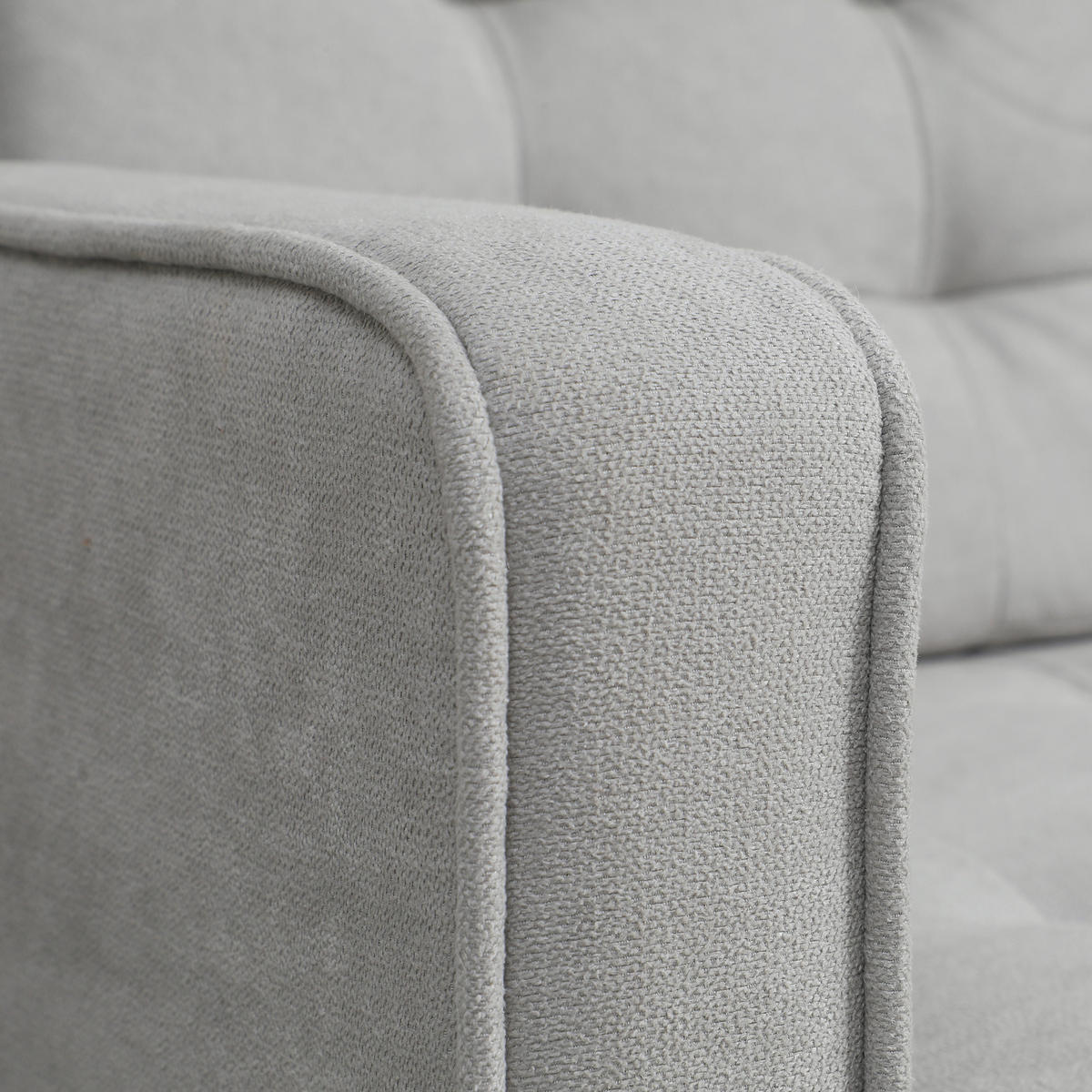 2 Sitzer Sofa, Couch mit Stauraum, Holzbeine, Gepolsterter Polstersofa, Hellgrau - Hellgrau/Naturfarben, Holz/Textil (62/78/117cm) - HOMCOM